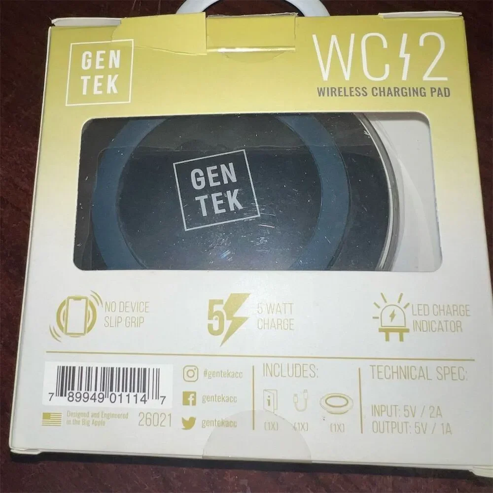 Gentek Wireless Charging Pad USB Connectivity 1 Unit